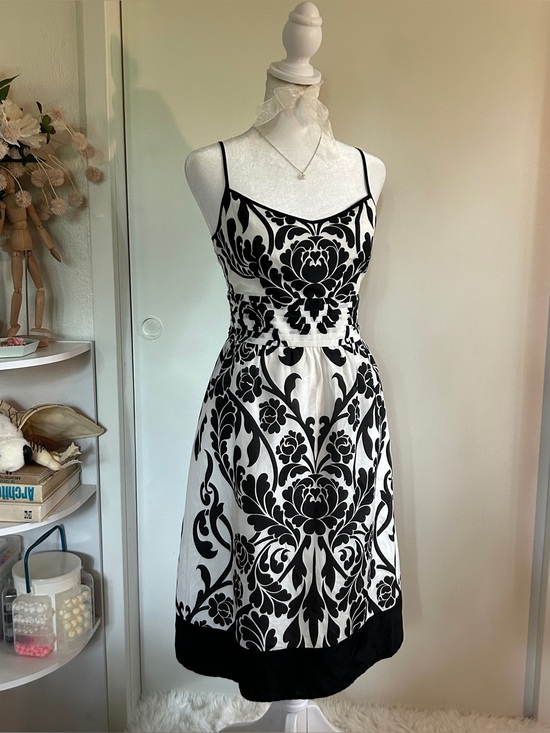 Ann Taylor Dresses & Skirts - Vintage Fairycore Whimsigoth Black and White Ann Taylor Midi Dress